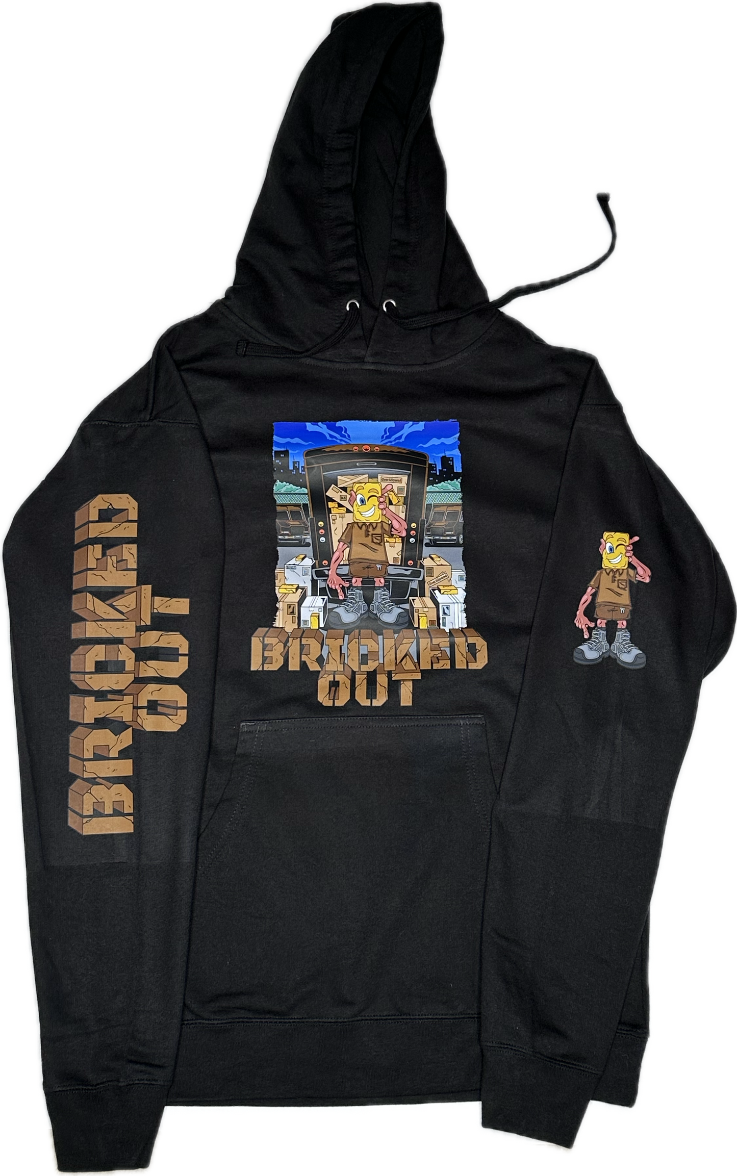 BLACK BRICKED OUT UPS HOODIE 2.0 **NEW**
