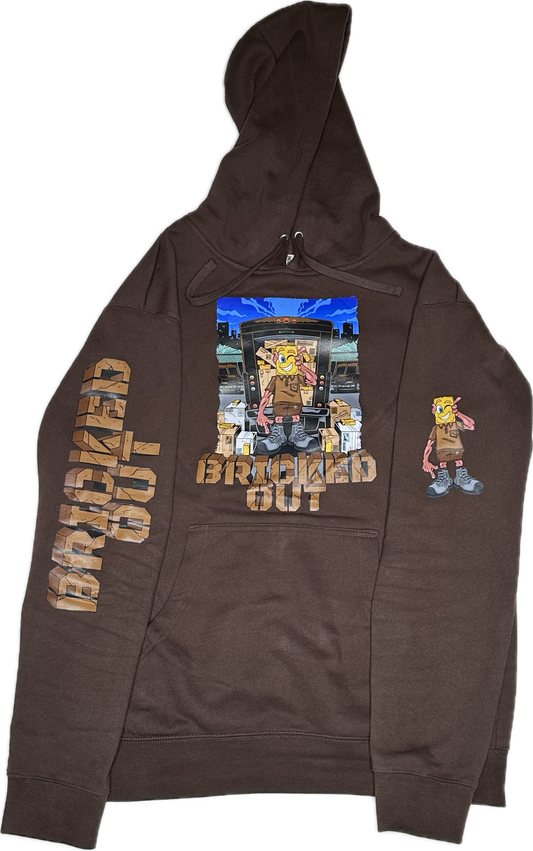 BROWN BRICKED OUT UPS HOODIE 2.0 **NEW**
