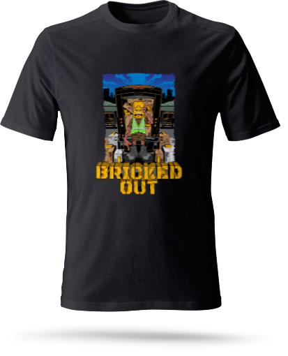 BRICKED OUT BLACK SHORT SLEEVE T-SHIRT